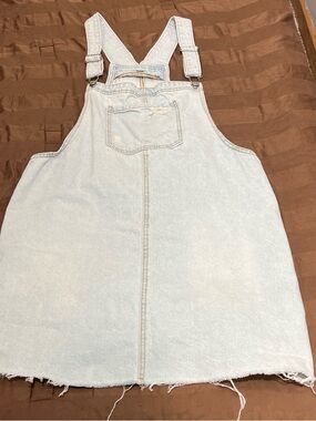 wild fable Light Wash Denim Overall Dress
